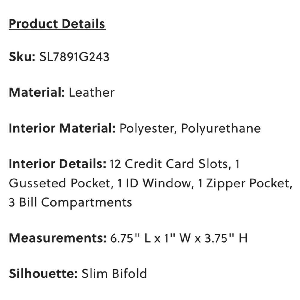 Burgundy Maroon Liza Leather Fossil Bifold Wallet - Picture 7 of 7
